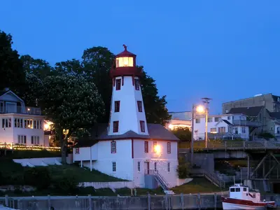 Kincardine Lighthouse at dusk.